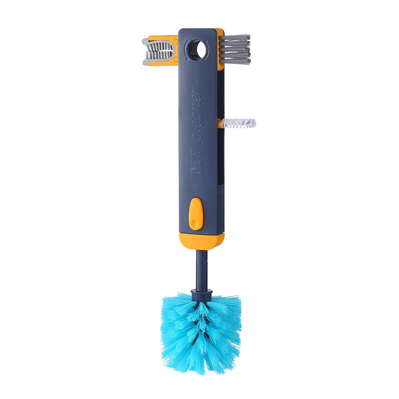 4 In 1 Multifunctional Bottle Gap Brush Cleaning Brush Corner Cleaner Brush Long Handle Retractable Water Bottle